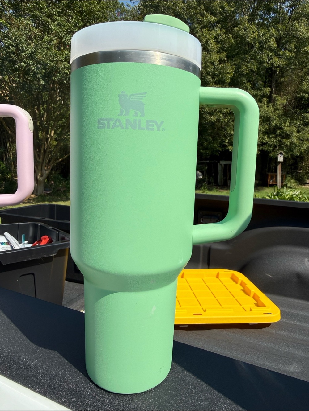 Stanley Mint Green Travel Mug with Handle